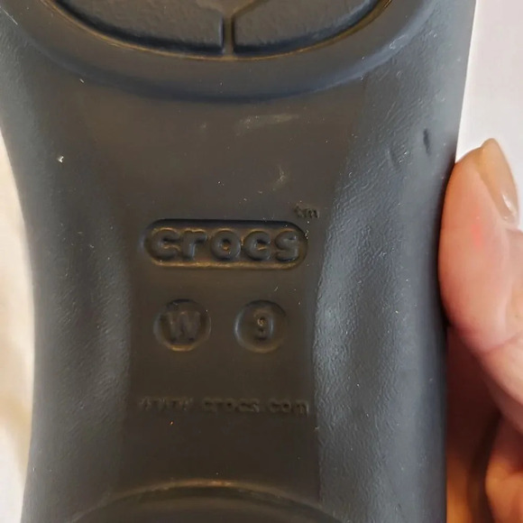 Crocs Kelli black round toe ballerina Flats 203954 Sz 9 - Picture 6 of 7